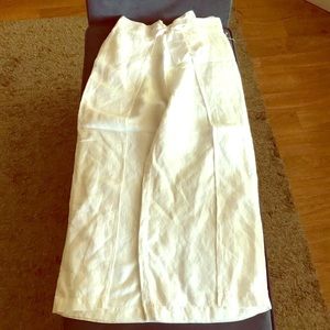 White draw string pants